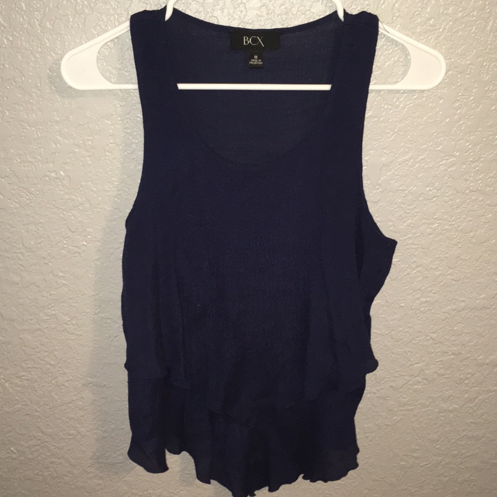 Navy Blue Sleeveless Shirt